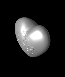 simple heart - corazon matb 3d print model - Mito3D