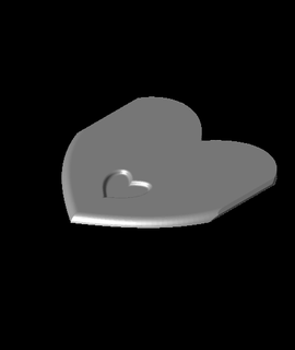 simple heart box - sliding pyrosa 3d print model - Mito3D