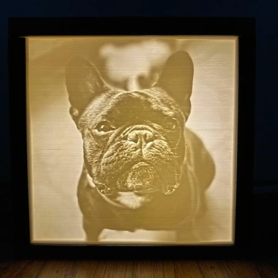 simple lithophane box holds 1 panel - 3d by thinair3d on thangs 3d print model - Mito3D