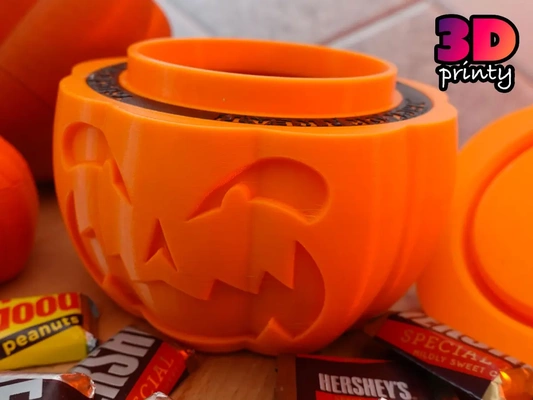 simple pumpkin container - high res 3d by 3dprinty on thangs 3d print model - Mito3D