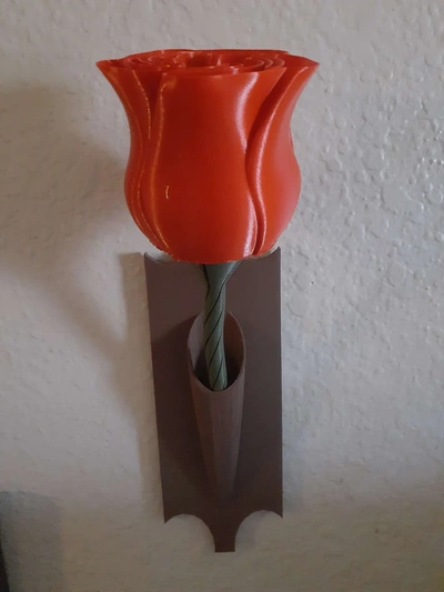 single flower sconce - 3d by silverbackcreations on thangs 3d print model - Mito3D