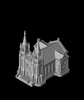 sioux chutes cathédrale Etats Unis miniworld passe temps Jeux 3d print model - Mito3D