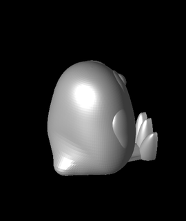 sentar estante soporte pingüino construido larva moscardón 3d print model - Mito3D