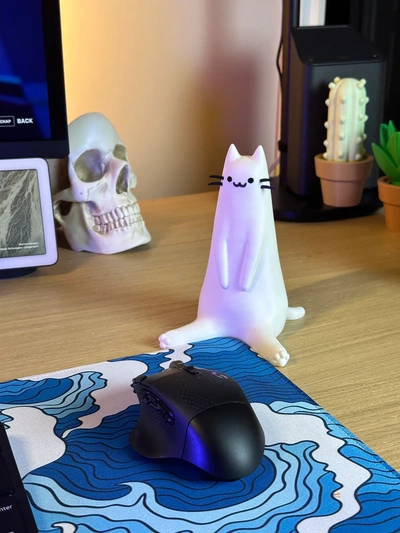 sitting cat desk decor - 3d by holoprops on thangs 3d print model - Mito3D