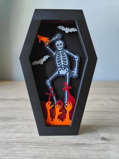 skeleton coffin box - 3d by thecraftymaker on thangs 3d print model - Mito3D