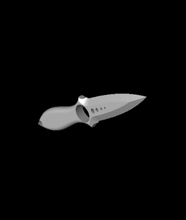 scheletro coltello 3d modello Noè grazie 3d print model - Mito3D