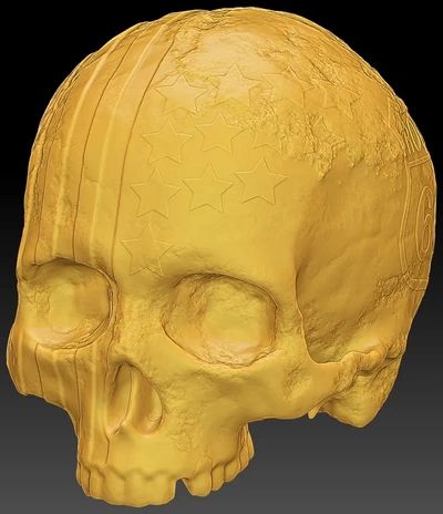skull american - 3d by bowpie on thangs 3d print model - Mito3D