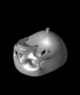 crânio fundo 3d modelo eletronoobs 3d print model - Mito3D