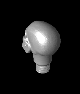 skull bulb solid davemakesstuff Home & Garden 3d print model - Mito3D