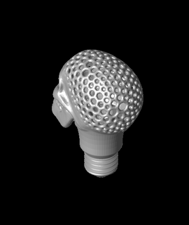 crânio lâmpada Voronoi coisas davemakes casa jardim 3d print model - Mito3D