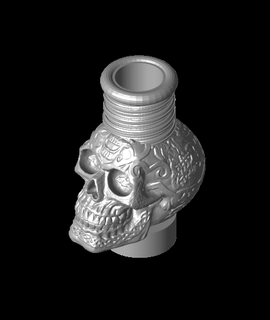 skull driptip 810 sheldonjava 3d print model - Mito3D