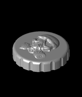 skull gas mask - stash jar lid 3d print model - Mito3D