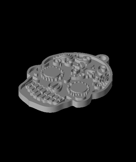 skull keychainstl criusswag 3d print model - Mito3D