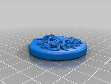 crânio kraken chaveiro kcwarthog 3d print model - Mito3D