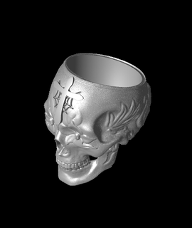 crâne ringstl 3d modèle 3ddesigner 3d print model - Mito3D