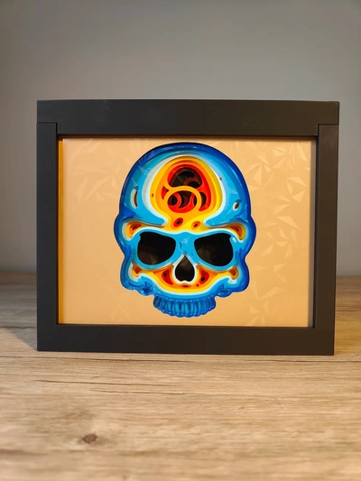 skull shadow box - 3d by thecraftymaker on thangs 3d print model - Mito3D