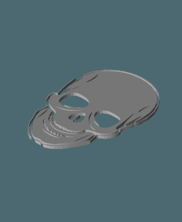 skull wall artsstl - mymanraptor 3d print model - Mito3D
