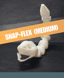 sleek eyed osso serpente médio aperto articulado snap flex inquietação miméticos 3d print model - Mito3D