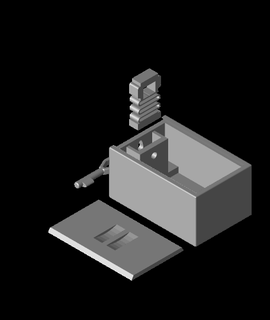 sliding dovetail lock box key 3d print model - Mito3D
