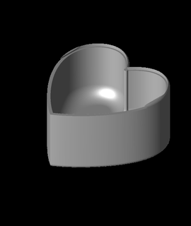 sürgülü kalp Kutu 3d print model - Mito3D