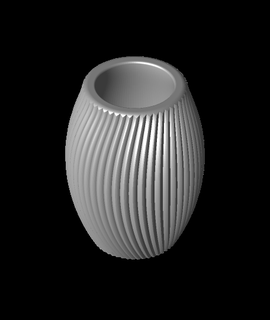 schlank wellenartig Vase Mechanik Kunst Unterhaltung 3d print model - Mito3D