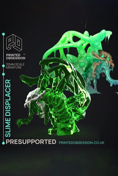 slime displacer - creature presupported 32mm scale 3d by printedobsession on thangs 3d print model - Mito3D