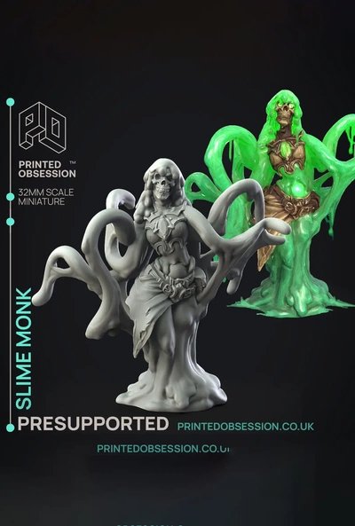slime monk - d&d miniature presupported 32mm scale 3d by printedobsession on thangs 3d print model - Mito3D