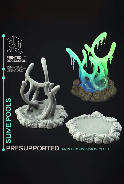 slime pool - 6 models enviromental miniatures presupported 32mm scale 3d by printedobsession on thangs 3d print model - Mito3D