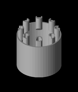 small bucket 8-leaf iris lid 3d model thangs 3d print model - Mito3D