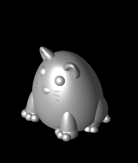 pequeña gato construido larva moscardón animales 3d print model - Mito3D