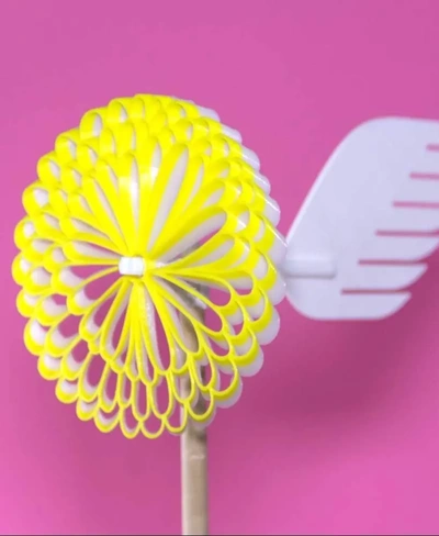 küçük çiçek fırıldak 3d by teşekkürler toplu iğne tekerlek çevirmek spinner eğirme valsig rüzgar süs dış mekan bahçe dekor dekorasyon yel değirmeni türbin rulman hava kanat 3d print model - Mito3D