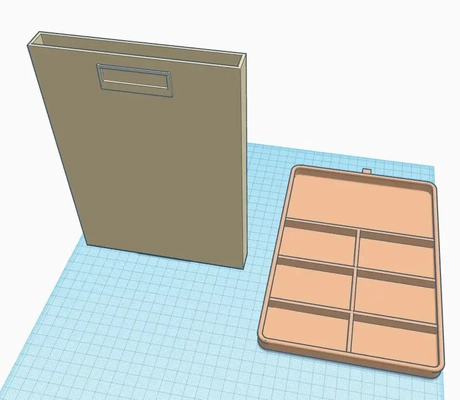 small parts tray slide in cover - 3d by milvetretired on thangs 3d print model - Mito3D
