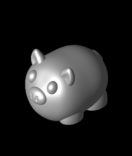 pequeña cerdo construido larva moscardón animales 3d print model - Mito3D