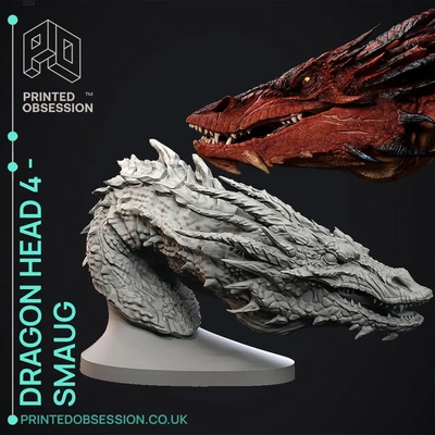 smaug - hobbit lord of rings fan art 3d by printedobsession on thangs arts & entertainment movies guitar accessory dragon dragons model anime manga lotr fanart 3d print model - Mito3D