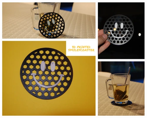 smile coaster - 3d by printingpage on thangs 3d print model - Mito3D