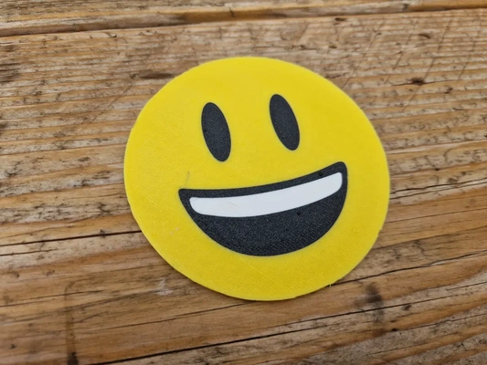 smile emoji coaster ams ready - 3d by omsculpts on thangs caffeine coffee drink starbucks funny cute kitchen 3d print model - Mito3D