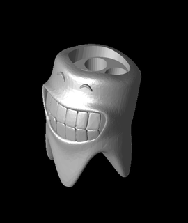 sorridente escova dente suporte 3d modelo psychprod 3d print model - Mito3D