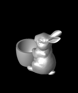 smoothed easter bunny bowl pot 3d model thangs 3d print model - Mito3D
