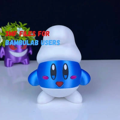 smurf kirby 3mf 3d by impressão imprensa on snurf 3d print model - Mito3D