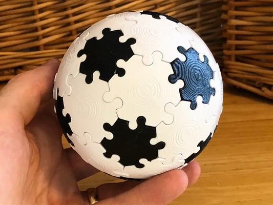 estalo bola truncado icosaedro 3d by coisas davemakes on esfera futebol poliedro automotivo pneu 3d print model - Mito3D