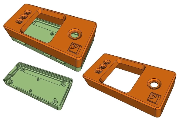 snapbox framboise pi zéro + partage d'ondes lcd 1 44 résine 3d by mélangeur bricolage 3d print model - Mito3D