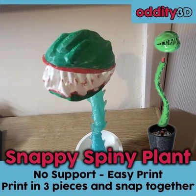 snappy spiny flower easy no support print - 3d by oddity on thangs 3d print model - Mito3D