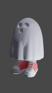 sneakers halloween ghost - kwerkshop 3d print model - Mito3D