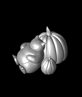 snorlax pumpkins Arts & Entertainment 3d print model - Mito3D