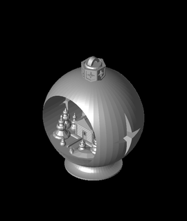 snow globe votive ornament - winter cabin Home & Garden 3d print model - Mito3D