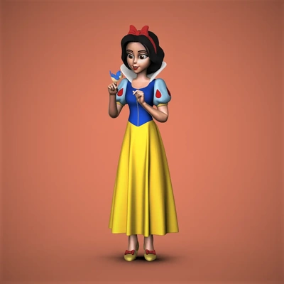 snow white -birdy - 3d by chelscct chelseycreatesthings on thangs 3d print model - Mito3D