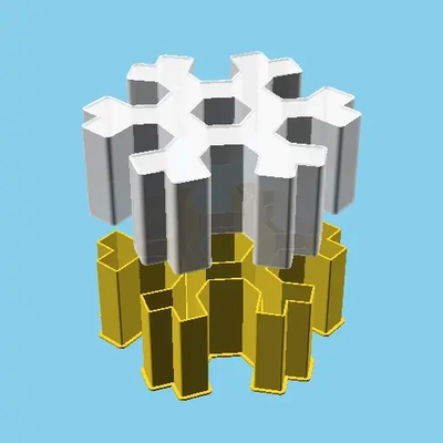snowflake 2 nestable box v1 - 3d by ppac on thangs 3d print model - Mito3D