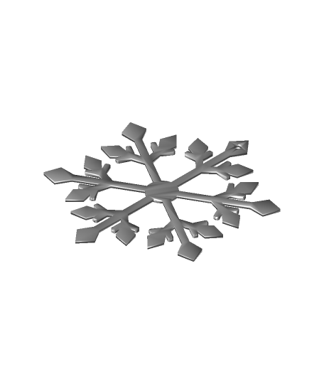 snowflake 3d model extrudingideas thangs 3D print model - Mito3D