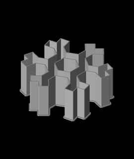 snowflake 2 nestable box v1 3d print model - Mito3D
