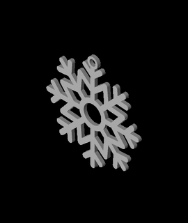 flocon neige Noël ornement v5 pop culture 3d print model - Mito3D